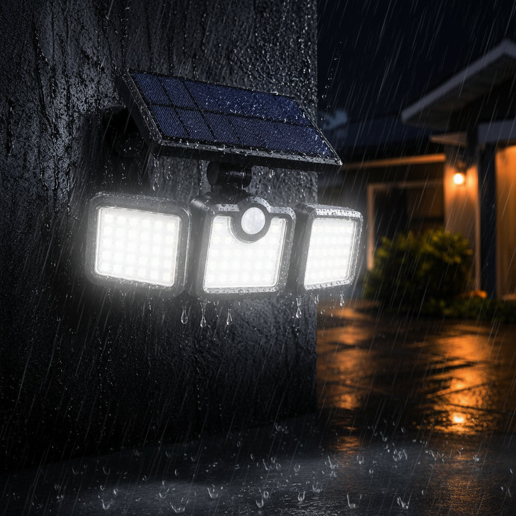 Lampara Solar LED de 3 Paneles