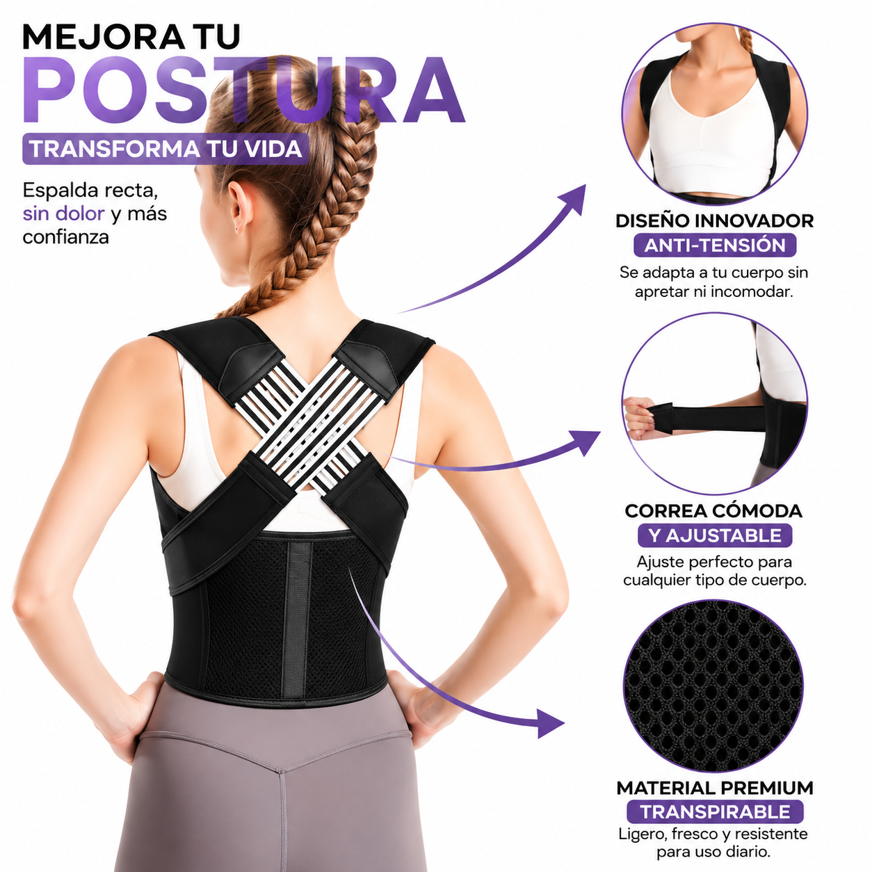 Corrector de Postura Entrelazado