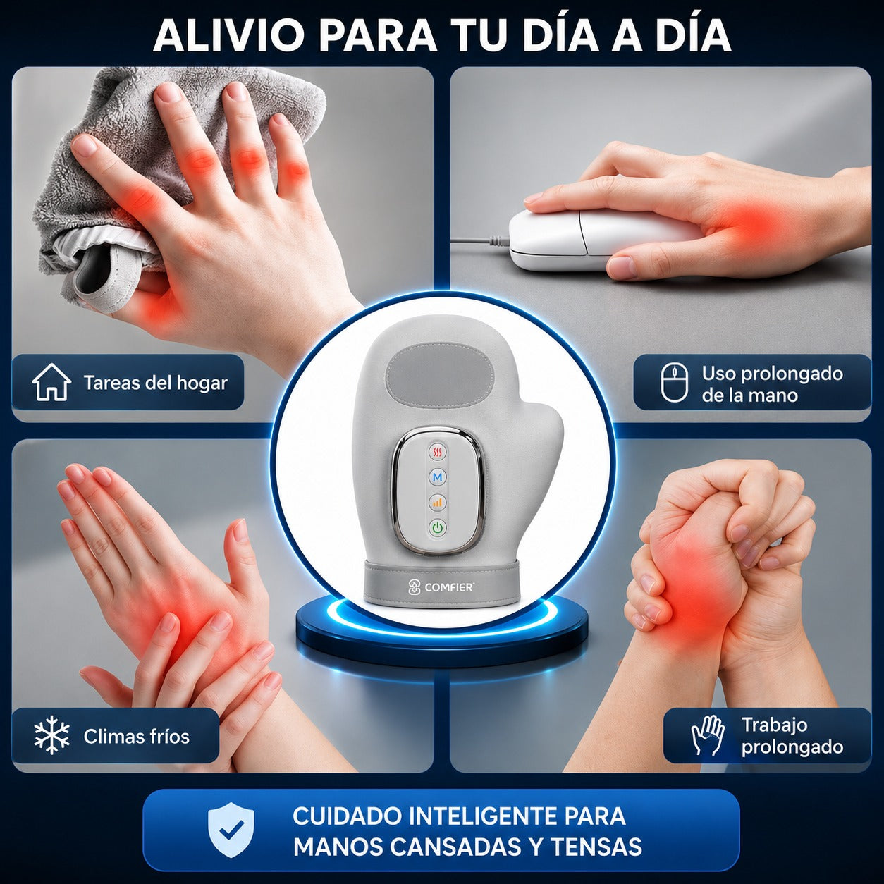Masajeador Comfier De Manos Inalámbrico