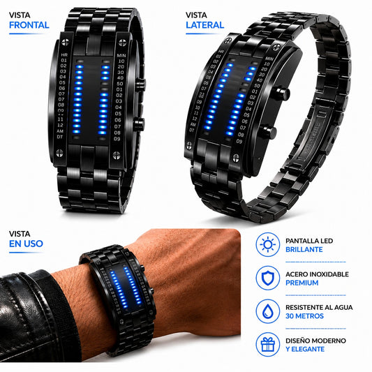 ⌚ RELOJ BINARIO LED FUTURISTA ⌚